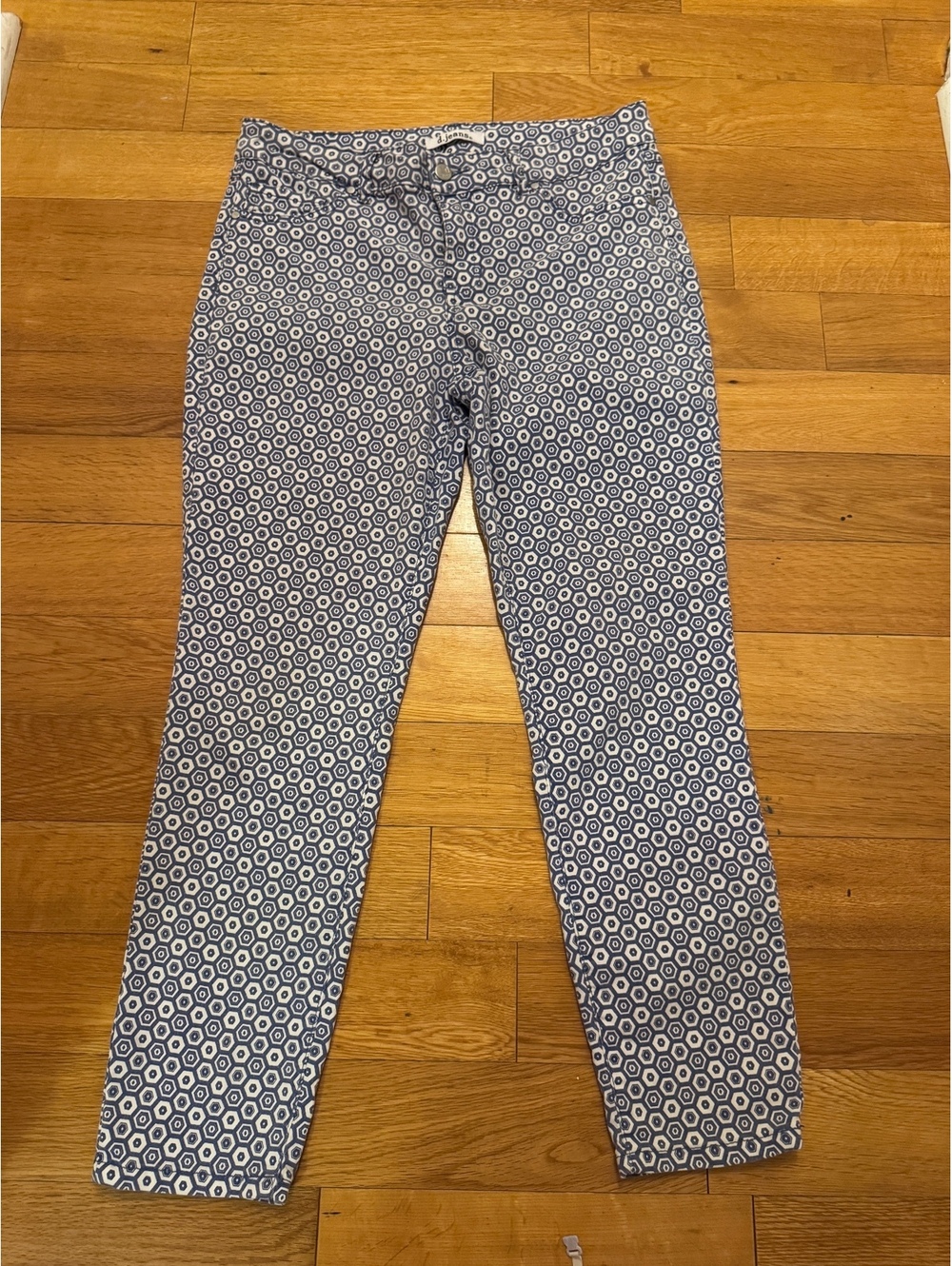 D.jeans cotton blue patterned pants size 10